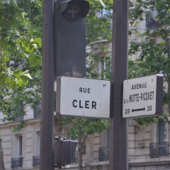 Street signs in Paris - Great neighborhood Rue Cler