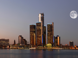 美国底特律标志性建筑参观