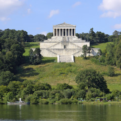 The Valhalla (Walhalla) fame hall close Donaustauf on the Danube river, Bavarians, Germany, Europe