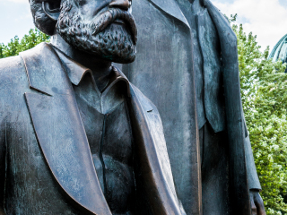 马克思恩格斯铜像雕塑