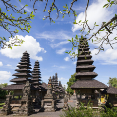 Taman Ayun Temple with clear sky background
