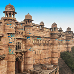 Gwalior Fort in Gwalior, Madhya Pradesh in India