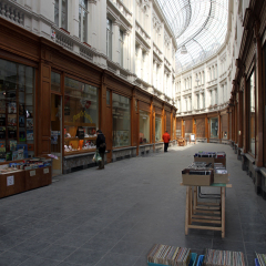 Le Passage de la Bourse (1893, by architect Legraive), built over the ancient placement of Capucins Convent. Charleroi (Hainaut, Wallonia). Belgium.