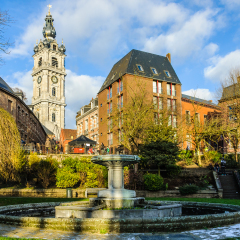 Bell tower in Mons, the European Capital of Culture 2015, Belgium