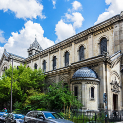 Eglise Notre-Dame-des-Champs (1876) at boulevard du Montparnasse. Paris, France.