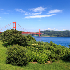 Hirado bridge in Hirado, Nagasaki, Japan.