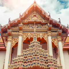 Thai temple. Wat Patong Temple, Suwankeereewong Phuket, Thailand.
