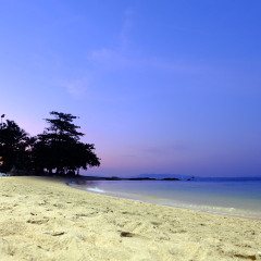 Jomtien Beach with beautiful sky at morning time in Pattaya City Thailand