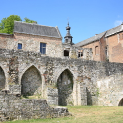 The historic fortification of the city Binche in Belgium