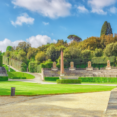 Boboli Gardens (Giardino di Boboli)  in Florence - city of the Renaissance on Arno river. Italy.
