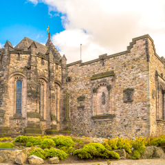 St Margaret's Chapel, 12th century romanesque church in Edinburgh, Scotland