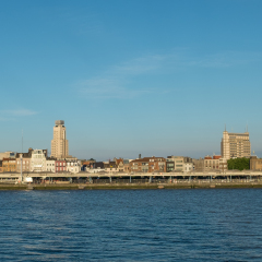 Panoramic view of the skyline of Antwerp.