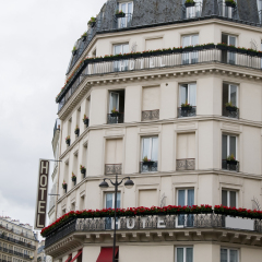 typical hotel architecture in the latin quarter saint germain de pris area of paris france