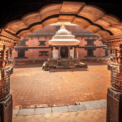 view of Patan Museum, Kathmandu, Nepal.