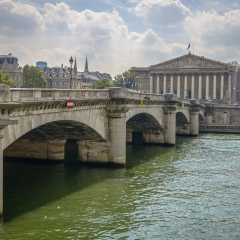 Assemblee Nationale (Palais Bourbon) - the French Parliament seen across Pont de la Concorde