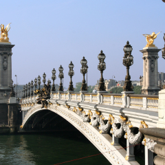 The Pont de la Concorde across the Seine near the Place de la Concorde in Paris