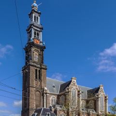 Westerkerk (Western Church) is a Reformed church within Dutch Protestant church in central Amsterdam in the Netherlands. It is on the bank of the Prinsengracht canal