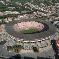 San Paolo Football stadium naples, air view, serie A