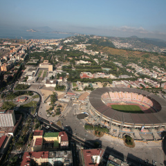 San Paolo Football stadium naples, air view, serie A