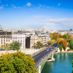 Seine river and Pont de Sully, Paris, France