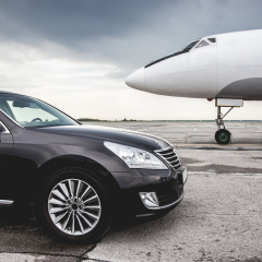 Business class service at the airport. Business class transfer. Airport shuttle