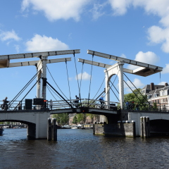 magere brug, Amsterdam, holland