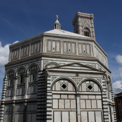 Florence Baptistery (Battistero di San Giovanni, Baptistery of Saint John) and Duomo Cathedral Santa Maria del Fiore