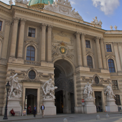 The famous spanish riding school (Spanische Hofreitschule) at the Hofburg in Vienna, Austria.