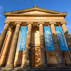 The Scottish National Gallery is the national art gallery of Scotland. It is located on The Mound in central Edinburgh, in a neoclassical building