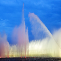 China Hangzhou West Lake Music Fountain at night