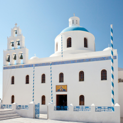 The Church of Panagia of Platsani - Santorini, Greece.