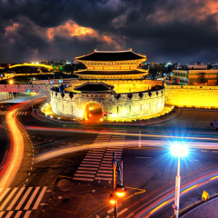 The night Janganmun Gate,suwon ,Korea traditional landmark suwon castle