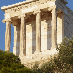 Acropolis of Athens. Temple of Athena Nike. Greece. Vertical