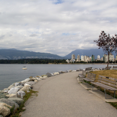 Walkway at Vanier Park in Vancouver British Columbia Canada