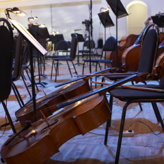 Before symphony concert in Tchaikovsky hall in Moscow (Russia)
