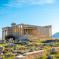 Erechtheum temple in Acropolis in Athens, Greece