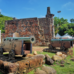 MELAKA, MALAYSIA-November 16, 2018 :A famosa Fortress melaka. The remaining part of the ancient fortress of Malacca, Malaysia.