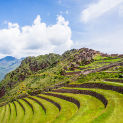 Archaeological park of Pisac - Cusco, Peru. Abril 5, 2018