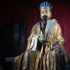 成都武侯祠内的诸葛亮塑像