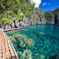 Very beautiful lake Kayangan in the islands,Coron, Palawan  Philippines