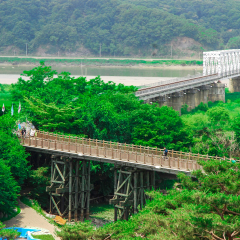 Freedom bridge DMZ, Korea. The Bridge of Freedom got its name when 13,000 war prisoners shouted "Hurray Freedom!" as they returned home crossing the bridge following the Armistice Agreement in 1953.
