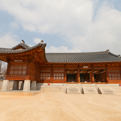 SEOUL, SOUTH KOREA - MARCH 14, 2016: Jangandang (main quarters) of Geoncheonggung Palace in Seoul, Korea. Erected for King Gojong and Empress Myeongseong on the grounds of Gyeongbokgung Palace in 1873