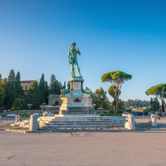 View of Piazzale Michelangelo in Florence, Italy