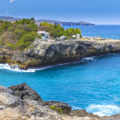 Tropical Coastline of Lembongan island.Indonesia.