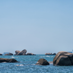 Tianya Haijiao is the most  popular park and beach for chinese people in Sanya, China