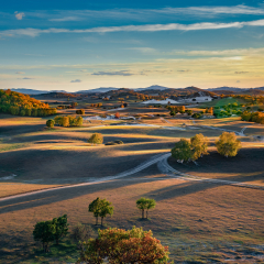 Ulan Buddhism dam on the grassland