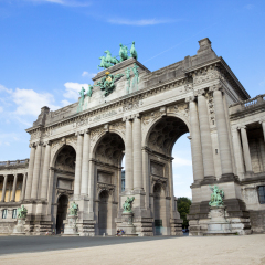 Triumphal arch in the Parc du Cinquantenaire, Brussels, Belgium