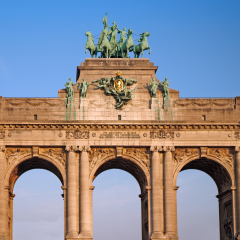Triumphal arch in the Parc du Cinquantenaire, Brussels, Belgium