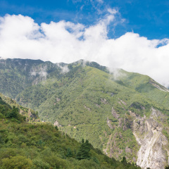 YUNNAN, CHINA - Sep 25 2016: Cangshan Mountains Nature Reserve. a famous Landscape in Dali, Yunnan, China.
