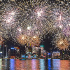 香港国庆67周年烟花汇演